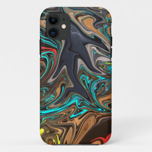 Capa Para iPhone 11 Pintura Colorida de Abstrato Melhor obra de arte
