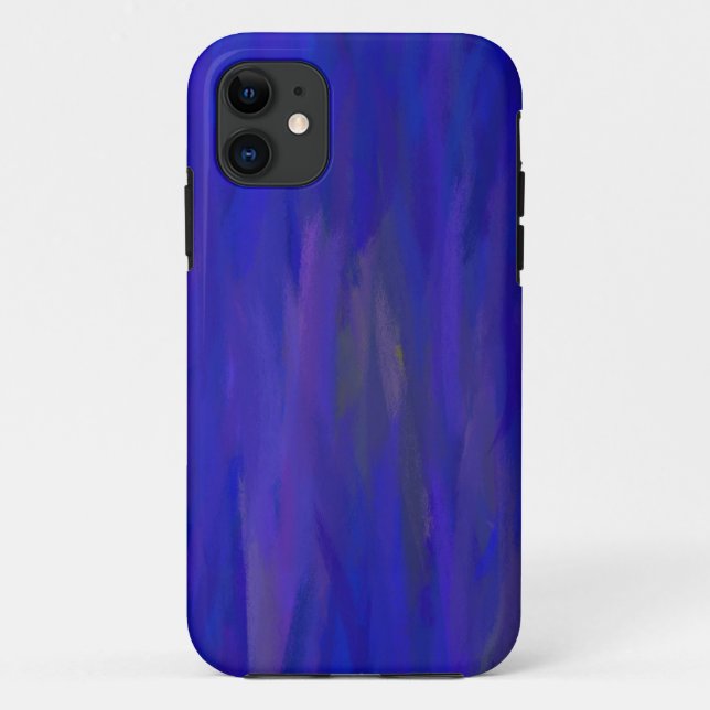 Capa Para iPhone 11 Pintura de Abstrato azul 4 (Verso)