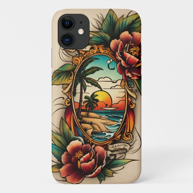 Capa Para iPhone 11 Pintura de espelho, designs (Verso)