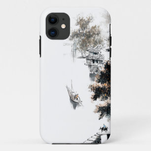 Capa Para iPhone 11 Pintura de Pincel na Paisagem Cênica Chinesa Jiang