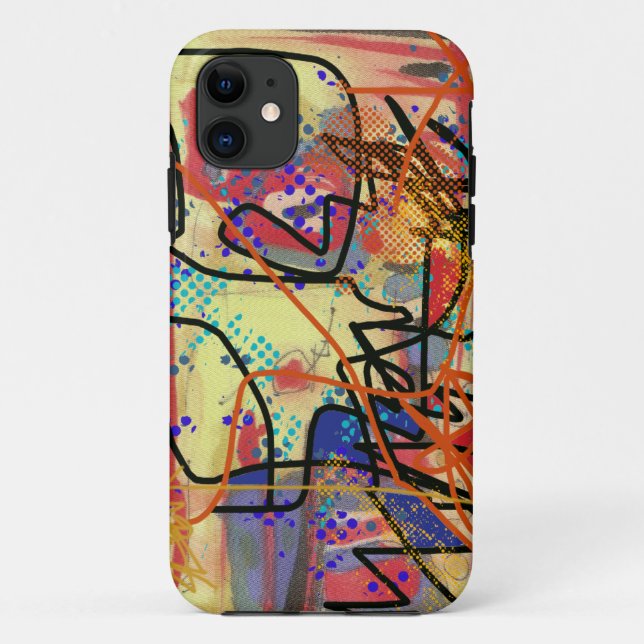 Capa Para iPhone 11 pintura digital abstrato (Verso)