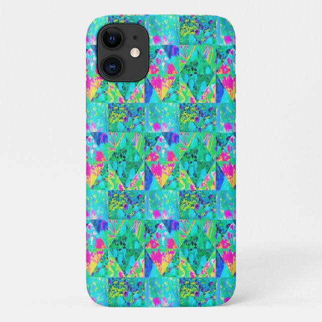 Capa Para iPhone 11 Pintura do Jardim com Hydrangea e Blues (Verso)