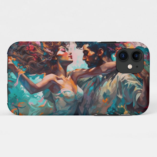 Capa Para iPhone 11 Pintura do Sonho de Dança Miami Bachata (Verso (horizontal))