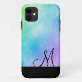 Capa Para iPhone 11 Pintura em aquarela de arco-íris com tot personali