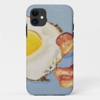Capa Para iPhone 11 Pintura em café da manhã de bacon e ovo