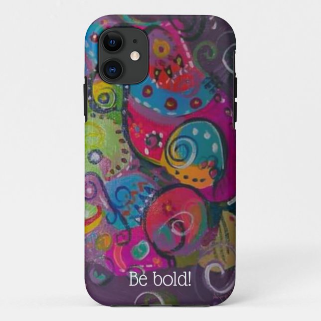 Capa Para iPhone 11 pintura em espiral de abstrato (Verso)