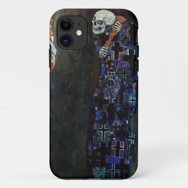 Capa Para iPhone 11 Pintura sobre morte e vida de Gustav Klimt (1908) (Verso)