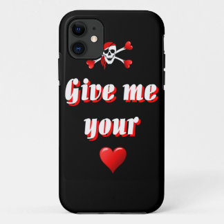 Capa Para iPhone 11 Pirata e corações