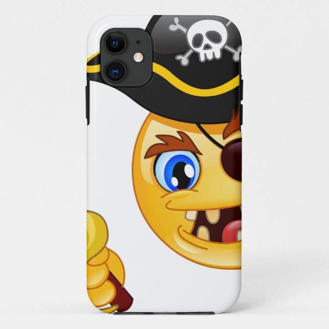 Capa Para iPhone 11 pirata emoji (Verso)