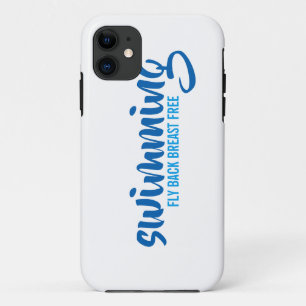 Capa Para iPhone 11 Piscina Azul Azul- Monograma Azul Água