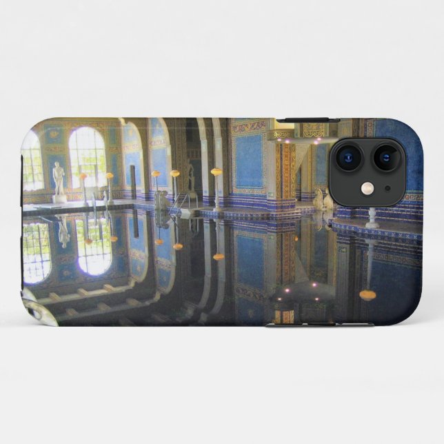 Capa Para iPhone 11 Piscina romana no Castelo de Hearst, Califórnia (Verso (horizontal))