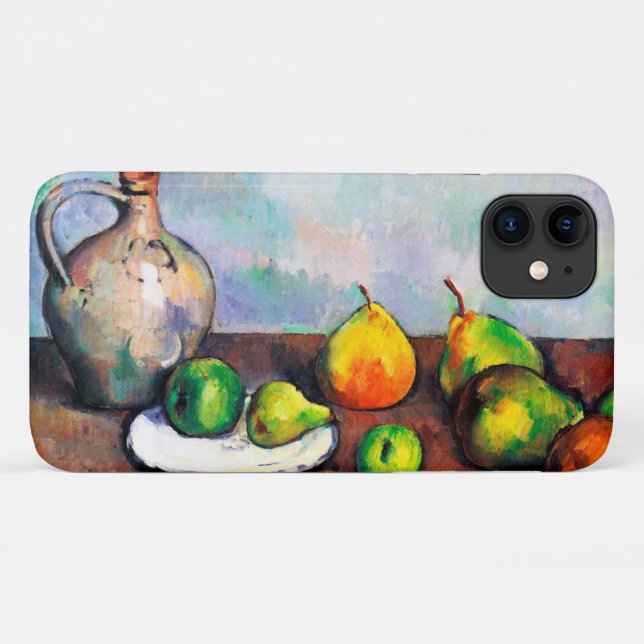 Capa Para iPhone 11 Pitcher e Fruta, Paul Cezanne (Verso (horizontal))