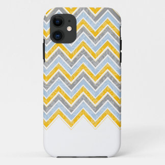 Capa Para iPhone 11 PixDezines Chevron Azul+Amarelo