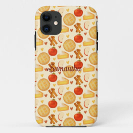 Capa Para iPhone 11 Pizza E Ingredientes De Maçã Fashiada