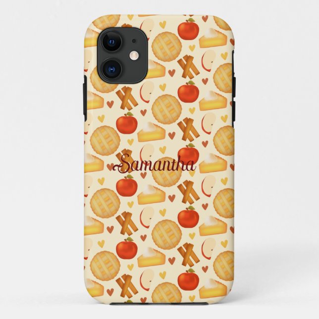 Capa Para iPhone 11 Pizza E Ingredientes De Maçã Fashiada (Verso)