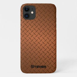 Capa Para iPhone 11 Placa de Diamante de Cobre Personalizada