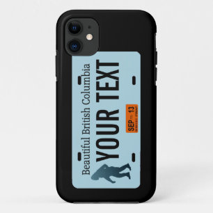 Capa Para iPhone 11 Placa de Licença Sasquatch da Colúmbia Britânica