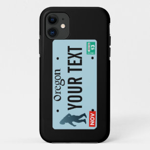 Capa Para iPhone 11 Placa de Licença Sasquatch Oregon
