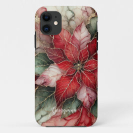 Capa Para iPhone 11 Placebo Festivo Personalizado Poinsettia
