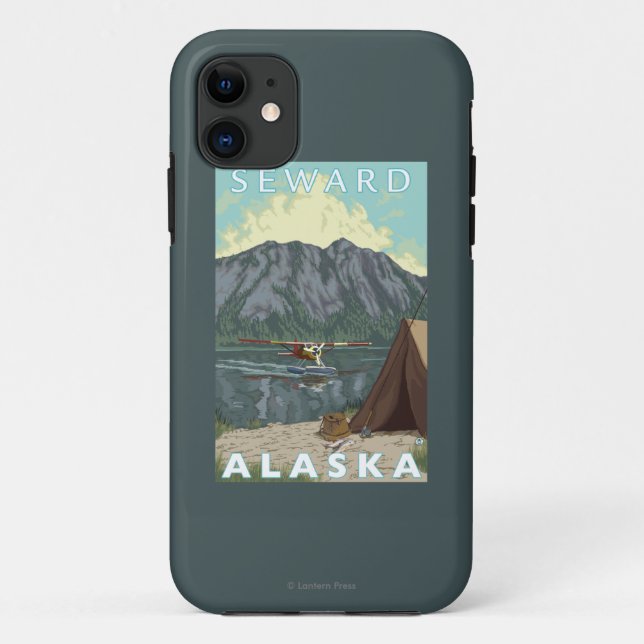 Capa Para iPhone 11 Plano de Bush & pesca - Seward, Alaska (Verso)