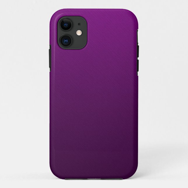 Capa Para iPhone 11 Plano de fundo simples e roxo (Verso)