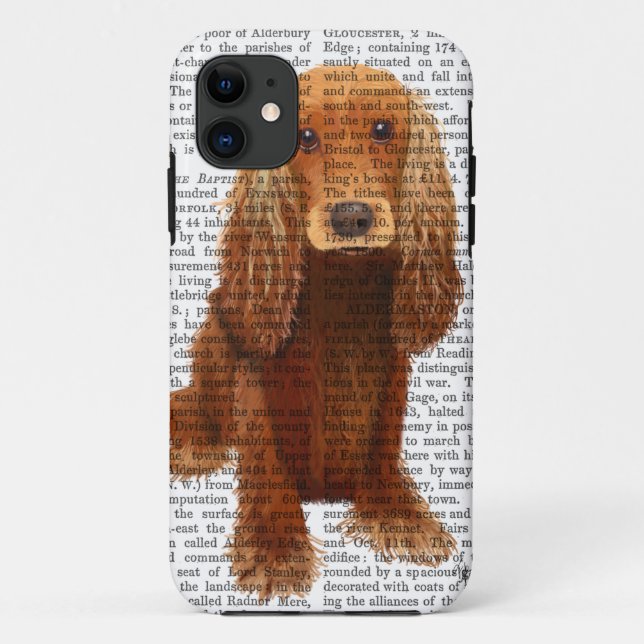 Capa Para iPhone 11 Planta de Cocker Spaniel (Verso)