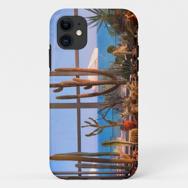 Capa Para iPhone 11 Plantas de cactos e mar (Verso)