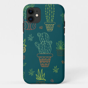 Capa Para iPhone 11 Plantas Oficiais Cactos Ilustração Boho Cactus