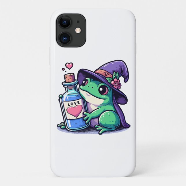Capa Para iPhone 11 Poção de amor kawaii de bruxa (Verso)
