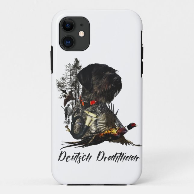 Capa Para iPhone 11 Pointer de Cabelo Rijo Alemão (Verso)