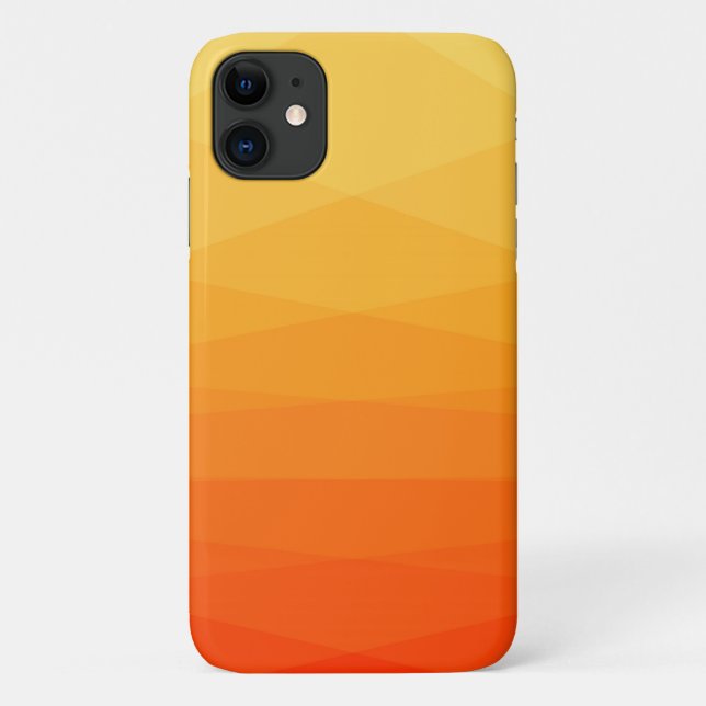 Capa Para iPhone 11 Poligonal Amarelo E Laranja (Verso)