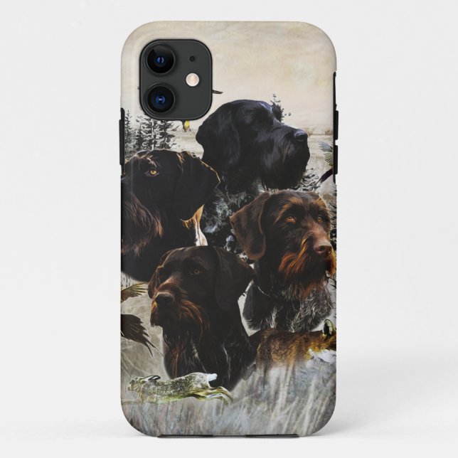 Capa Para iPhone 11 Ponteiro alemão Wirehaired (Verso)