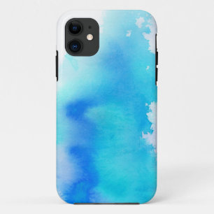 Capa Para iPhone 11 Ponto azul, pintado mão abstrato da aguarela