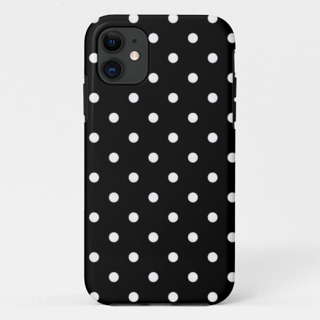 Capa Para iPhone 11 Ponto Preto E Branco (Verso)