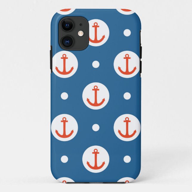 Capa Para iPhone 11 Pontos da âncora (Verso)