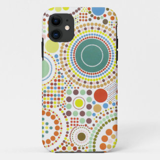 Capa Para iPhone 11 Pontos e caixa abstratos dos círculos iphone4