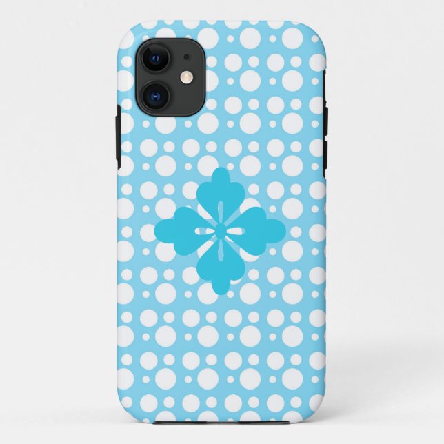Capa Para iPhone 11 pontos e cor azul claro (Verso)