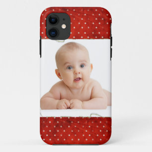 Capa Para iPhone 11 Pontos vermelhos do pino com foto
