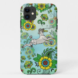 Capa Para iPhone 11 Poodle Branca com Frisbee