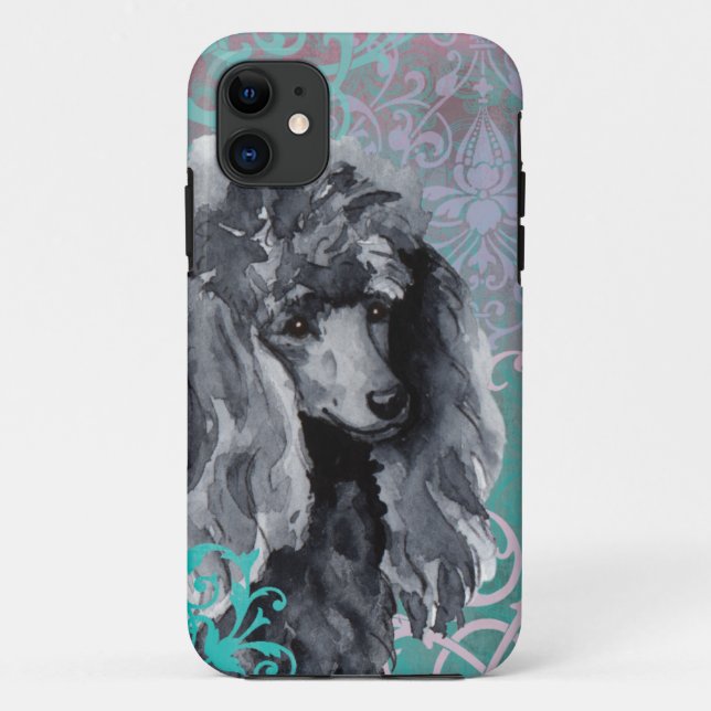Capa Para iPhone 11 Poodle Miniatura Elegante (Verso)