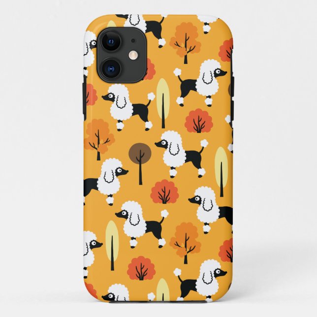 Capa Para iPhone 11 Poodle no parque (Verso)