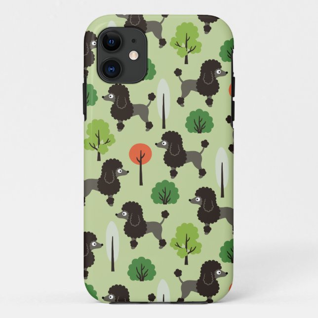 Capa Para iPhone 11 Poodle no parque (Verso)