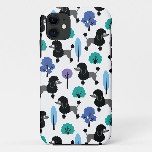 Capa Para iPhone 11 Poodle no parque (Verso)