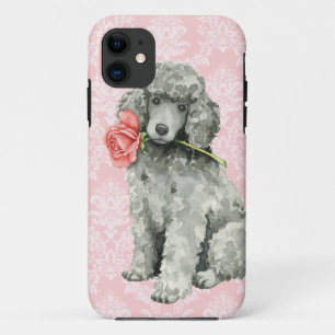 Capa Para iPhone 11 Poodle Padrão do Rosa do namorados