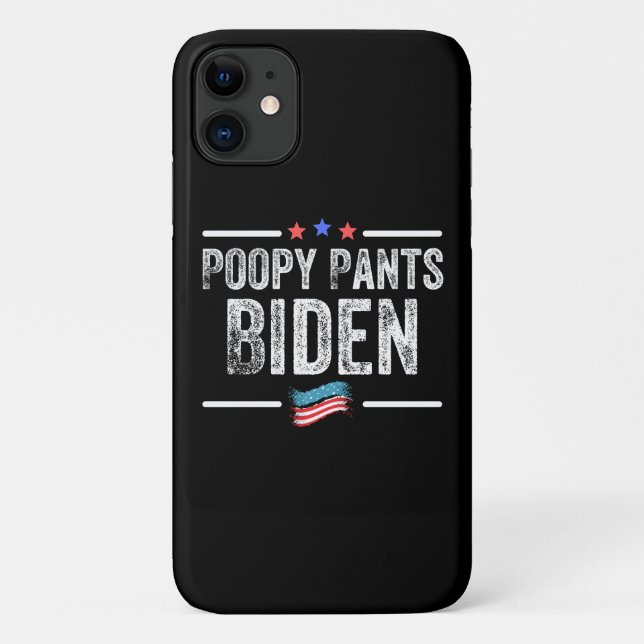 Capa Para iPhone 11 Poopy Pants Biden (Verso)