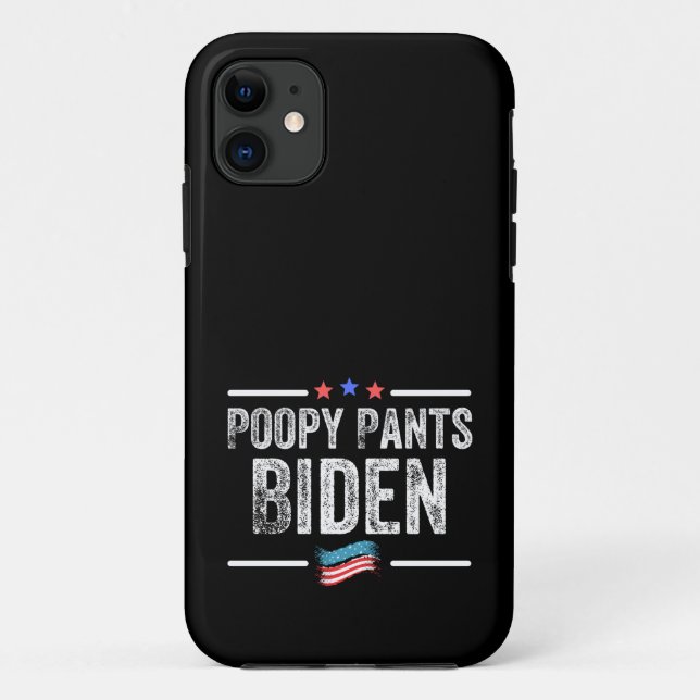 Capa Para iPhone 11 Poopy Pants Biden (Verso)