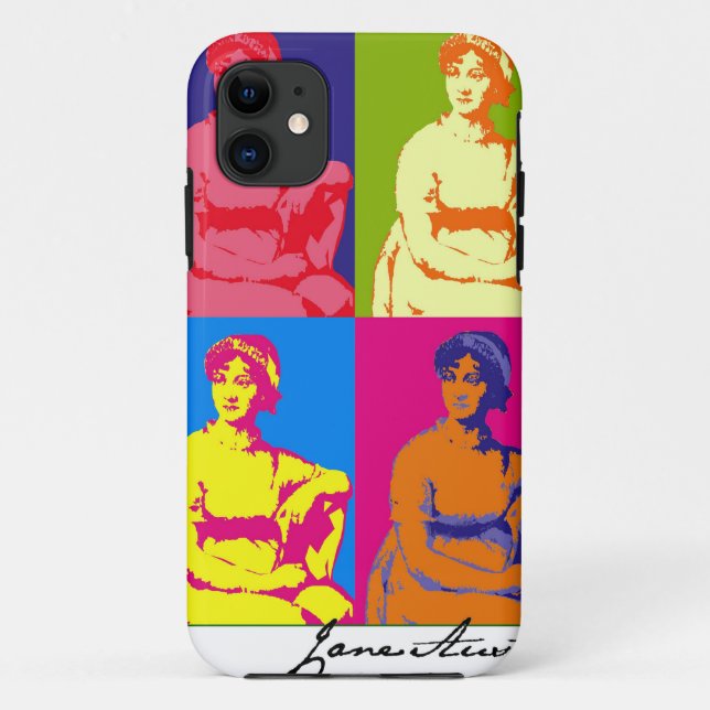 Capa Para iPhone 11 Pop art de Jane Austen (Verso)