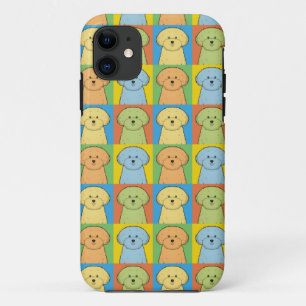 Capa Para iPhone 11 Pop art dos desenhos animados do cão de Bichon
