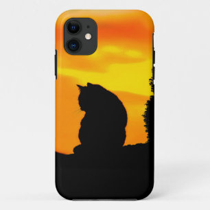 Capa Para iPhone 11 Pôr do Sol do Gato