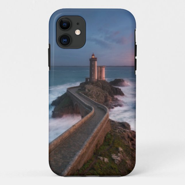 Capa Para iPhone 11 Por do sol Plouzané | Finistère do farol, Brittany (Verso)